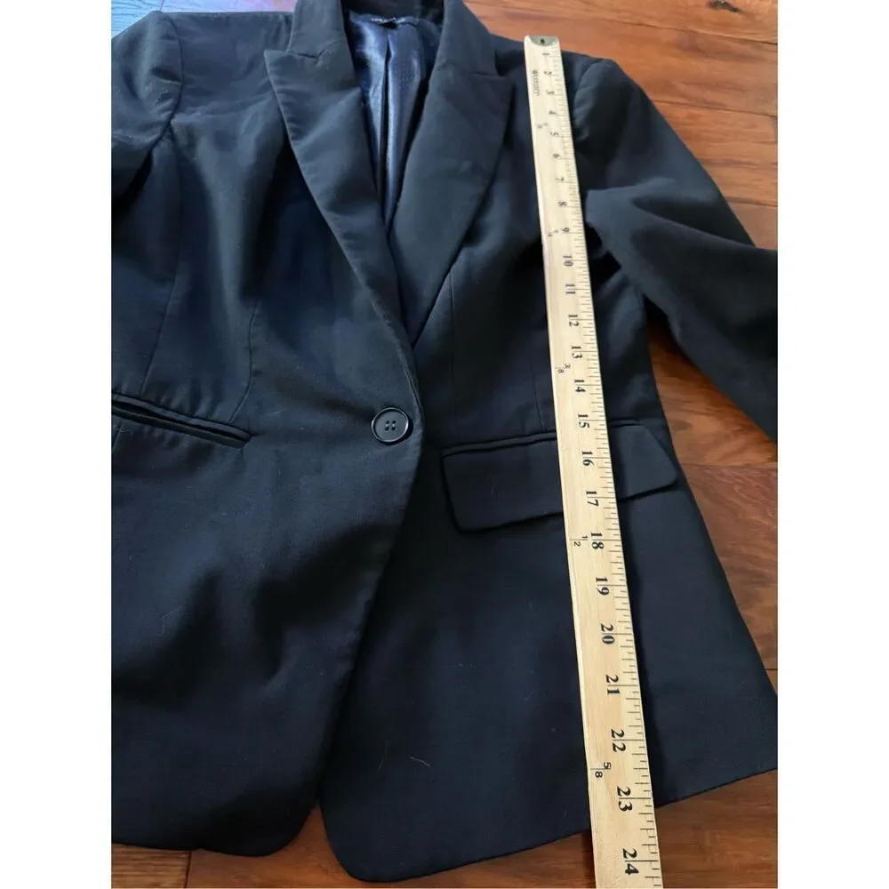 Ann Taylor one button Classic blazer in stretch Cotton Shorts ZS 6